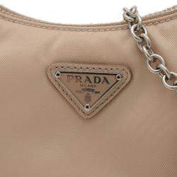 Prada Beige Nylon Re-Edition Shoulder Bag