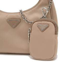Prada Beige Nylon Re-Edition Shoulder Bag