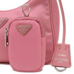 Prada Pink Nylon Re-Edition Shoulder Bag 