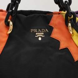 Prada Multicolor Patchwork Nylon Swing Tote