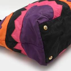 Prada Multicolor Patchwork Nylon Swing Tote