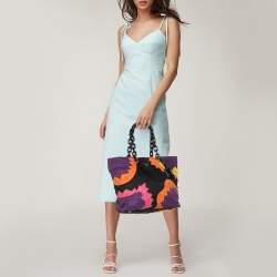 Prada Multicolor Patchwork Nylon Swing Tote