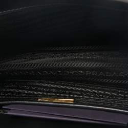 Prada Black Saffiano and Soft Leather Shoulder Bag