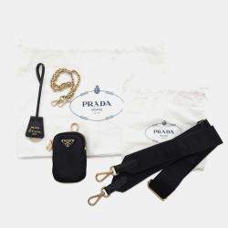 Prada Black Nylon Leather Re-Edition 2005 Shoulder Bag