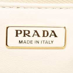 Prada Beige Patent Leather Mini Galleria Tote