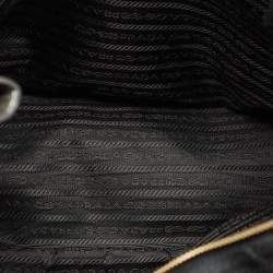Prada Black Saffiano Lux Leather Large Double Zip Tote