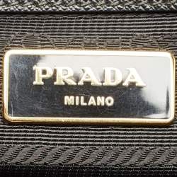 Prada Black Saffiano Lux Leather Large Double Zip Tote
