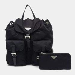 Prada Black Nylon Prada Black Re-Nylon Two Pocket Backpack