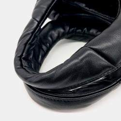 Prada Black Leather Padded Soft Napa Tote Bag Small