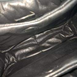 Prada Black Leather Padded Soft Napa Tote Bag Small