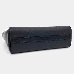 Prada Black Leather Saffiano Soft Tote and Shoulder Bag