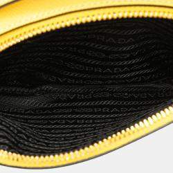 Prada Yellow Saffiano Lux Odette Satchel