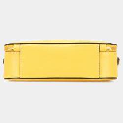 Prada Yellow Saffiano Lux Odette Satchel