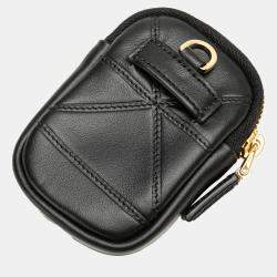 Prada Black Small Quilted Lambskin Satchel