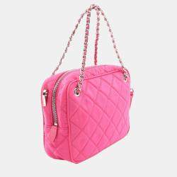 Prada Pink Impuntu Tessuto Camera Bag