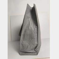 Prada Grey Antique Nappa Leather Medium  Tote Bag