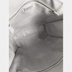 Prada Grey Antique Nappa Leather Medium  Tote Bag