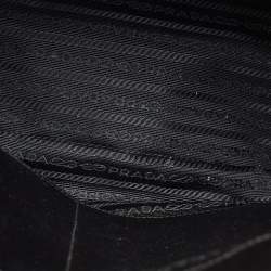 Pre Owned Prada Black Saffiano Lux Leather Medium Double Zip Tote