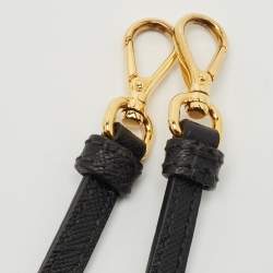 Prada Black Saffiano Lux Leather Mini Double Zip Tote