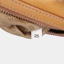 Prada Brown Saffiano Vernice Satchel
