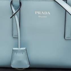 Prada Light Blue Brushed Leather Mini Re-edition 1995 Tote