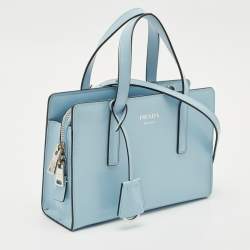 Prada Light Blue Brushed Leather Mini Re-edition 1995 Tote