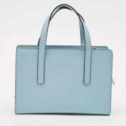 Prada Light Blue Brushed Leather Mini Re-edition 1995 Tote