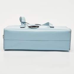 Prada Light Blue Brushed Leather Mini Re-edition 1995 Tote