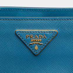 Prada Blue Medium Saffiano Galleria Satchel