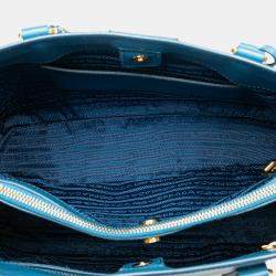 Prada Blue Medium Saffiano Galleria Satchel