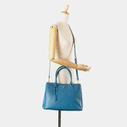 Prada Blue Medium Saffiano Galleria Satchel