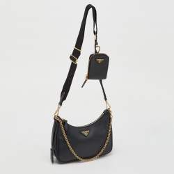 Prada Black Saffiano Lux Leather Re-Edition 2005 Bag