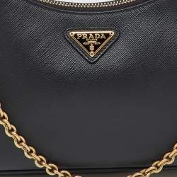 Prada Black Saffiano Lux Leather Re-Edition 2005 Bag