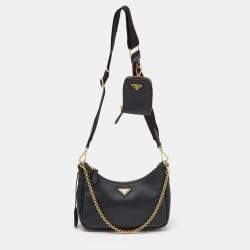 Prada Black Saffiano Lux Leather Re-Edition 2005 Bag