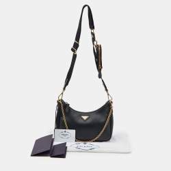 Prada Black Saffiano Lux Leather Re-Edition 2005 Bag