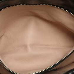 Pre Owned Prada Black Leather Gaufre Chain Shoulder Bags