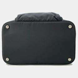 Prada Re-Nylon Triangle Logo Pet Bag Black Nylon