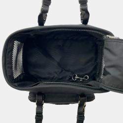 Prada Re-Nylon Triangle Logo Pet Bag Black Nylon