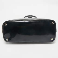Prada Black Patent Leather Large Double Zip Tote