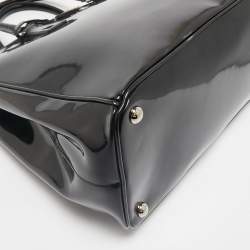 Prada Black Patent Leather Large Double Zip Tote