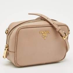 Prada Old Rose Saffiano Leather Mini Camera Crossbody Bag