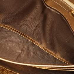 Prada Gold Saffiano Metal Leather Wallet on Chain