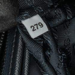Prada Black Saffiano Trimmed Double Buckle Messenger Bag