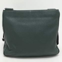Prada Green Vitello Daino Leather Messenger Bag