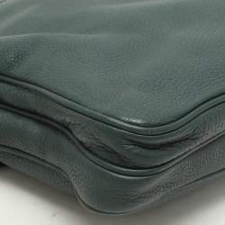 Prada Green Vitello Daino Leather Messenger Bag