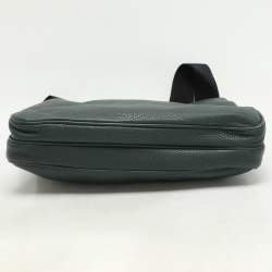 Prada Green Vitello Daino Leather Messenger Bag