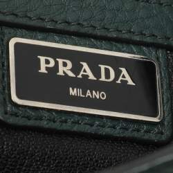 Prada Green Vitello Daino Leather Messenger Bag