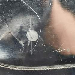 Pre Owned Prada Silver Patent Leather Small Cleo Hobo