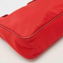 Prada Red Nylon and Saffiano Leather Re-Edition 2005 Bag