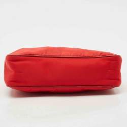 Prada Red Nylon and Saffiano Leather Re-Edition 2005 Bag